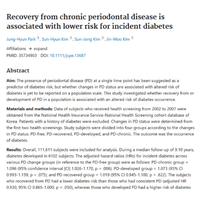 Research - The Periodontitis-Diabetes Hub