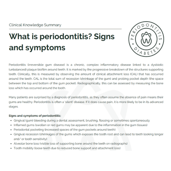 clinical-knowledge-summaries - The Periodontitis-Diabetes Hub